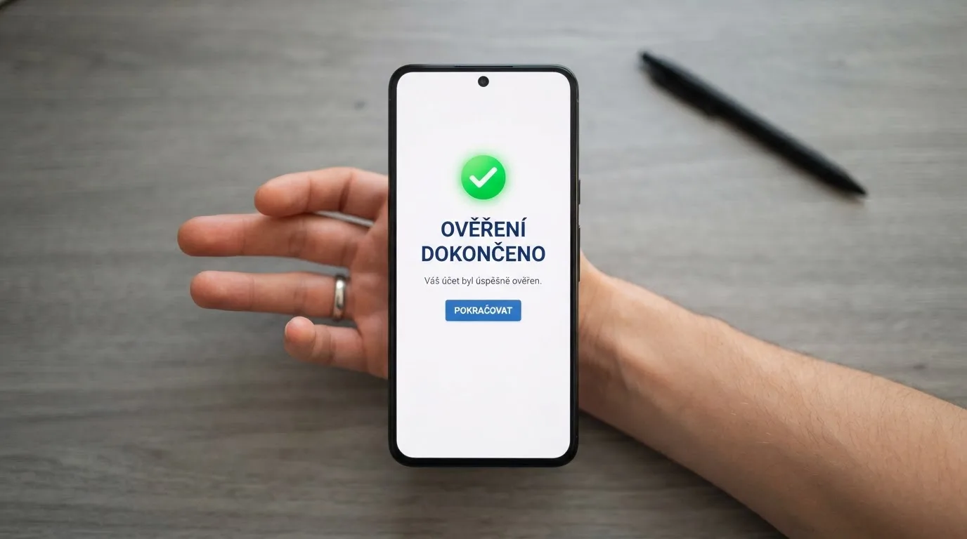 Úřední dokument s razítkem Ministerstva financí ČR vedle obrazovky s logem licencovaného českého online casina
